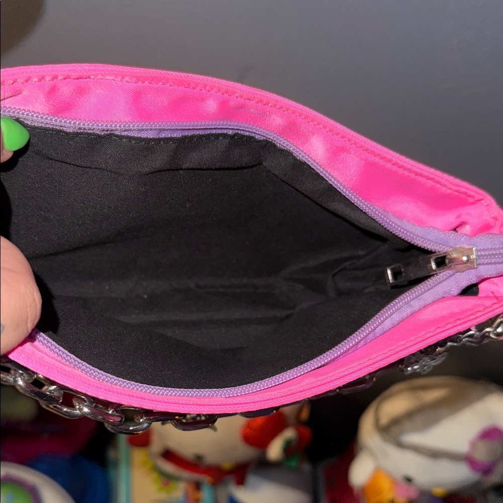 Pink Chain-Embellished Women's Bag - Picture 5 of 5
